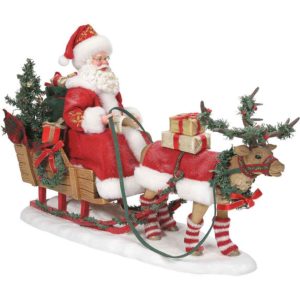 Through the Woods - Santa Figurine by Possible Dreams