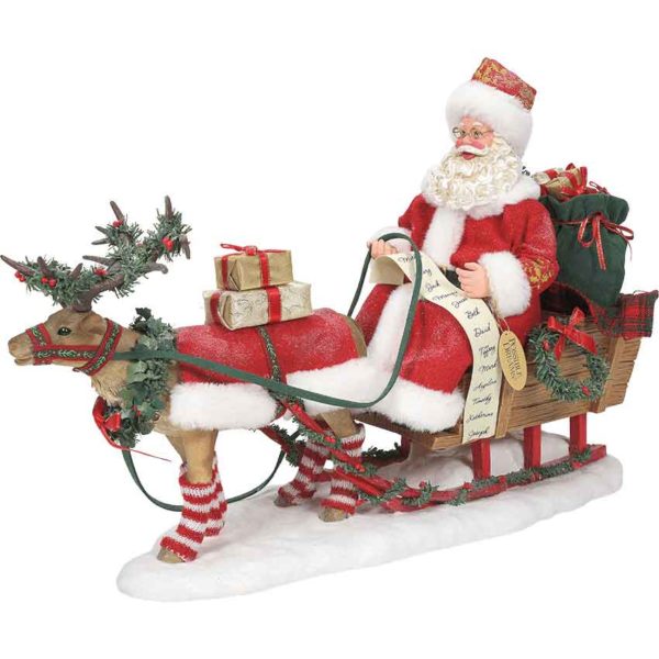 Through the Woods - Santa Figurine by Possible Dreams