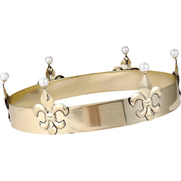 Antiqued Mens Classic Fleur Crown