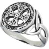 Stainless Steel Cross And Triquetras Ring