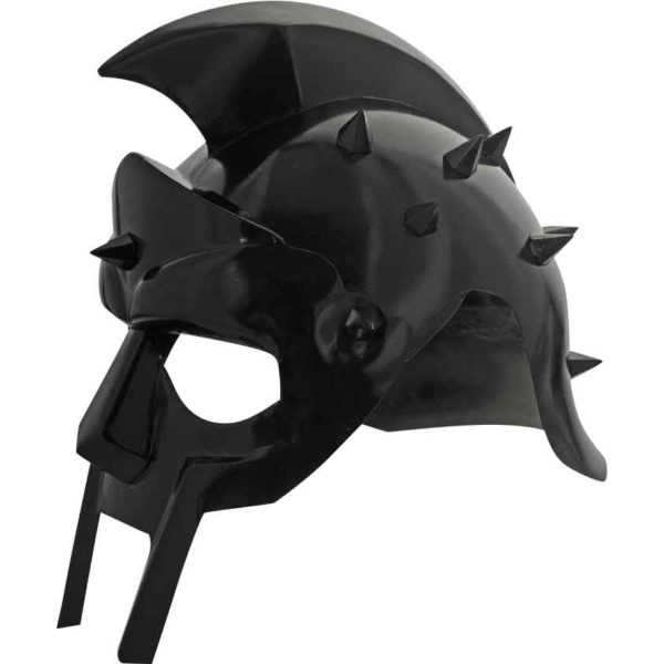 Black Gladiator Roman Helmet