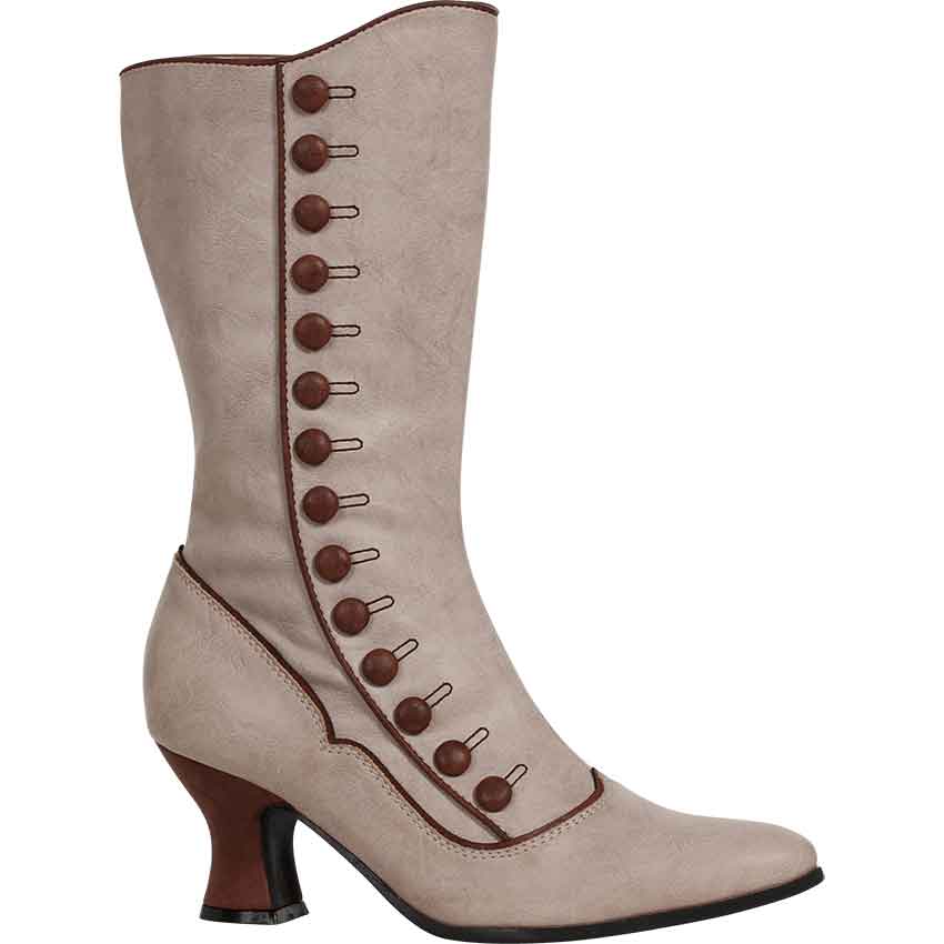 Womens Button Side Victorian Boots