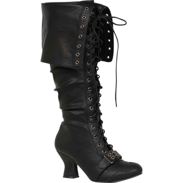 Women's Fold Over Tall Pirate Boots