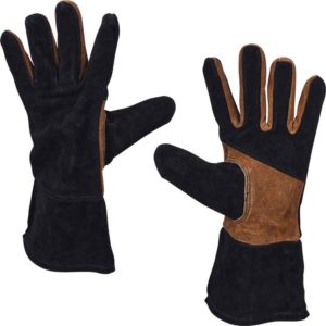 Black Leather Swordsman Gloves