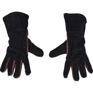 Black Leather Swordsman Gloves