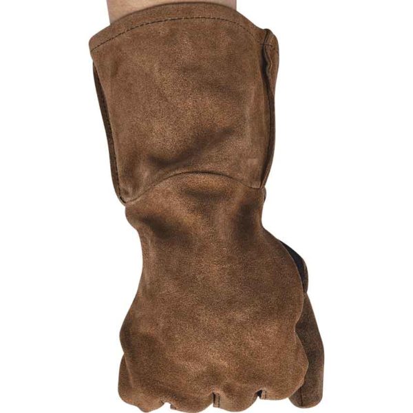 Brown Leather Swordsman Gloves