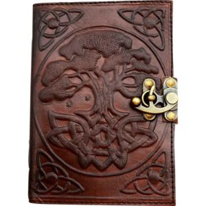 Knotwork Tree of Life Leather Journal