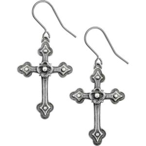 Gothic Devotion Cross Earrings