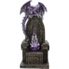 Purple Dragon on Throne Statue