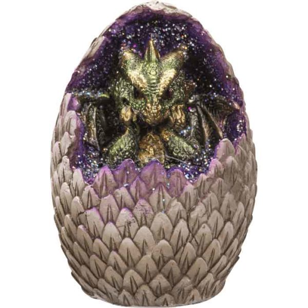 Green Dragon in LED Egg Statue
