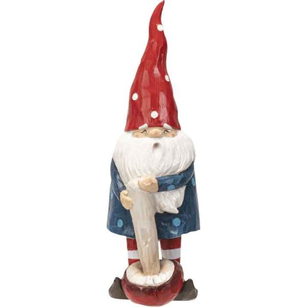 Gnome with Mushroom Statue