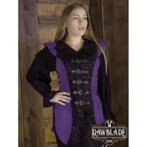 Ylenne Deluxe Long Doublet - Purple with Black