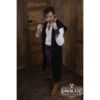 Jules Long Leather Jerkin - Black