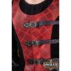 Highland Long Leather Jerkin - Red