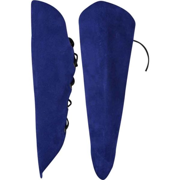 Vryla Split Leather Bracers - Blue