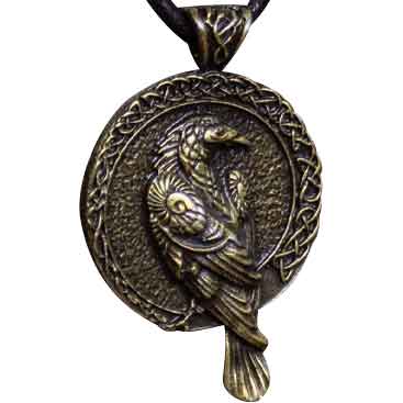 Huginn Raven Necklace - Gold