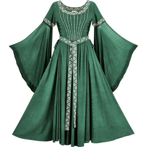 Elinor Dress - Green Jade