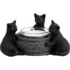 Triple Black Cat Tealight Candle Holder