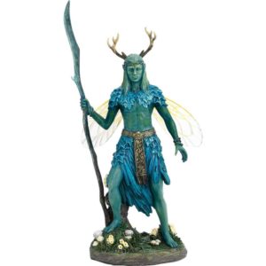 Green Winged Elven Druid Statue