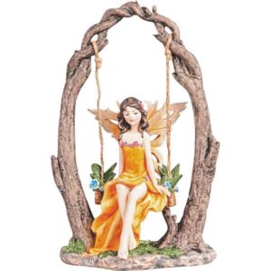Orange Fairy on Swing Statue
