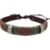 Cord Wrapped Medieval Leather Bracelet