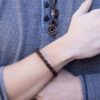 Double Braid Medieval Leather Bracelet