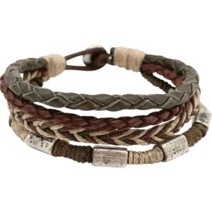 Multi-Strand Leather Viking Bracelet