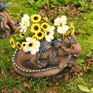 Curled Up Dragon Planter