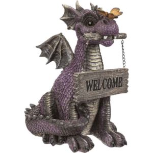 Welcome Purple Dragon Statue