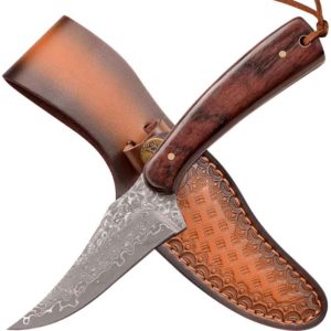 Folded Steel Hunter Knife with Sheath