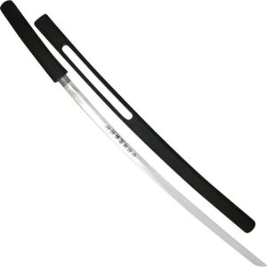 Black Hilt Open Scabbard Shirasaya Sword