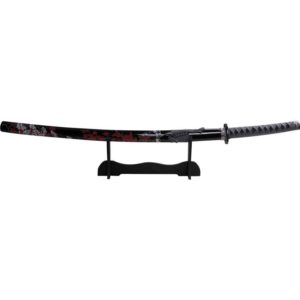 Black Flower Saya Samurai Katana