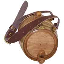 Half Liter Dog Collar Oak Barrel - Black Hoops