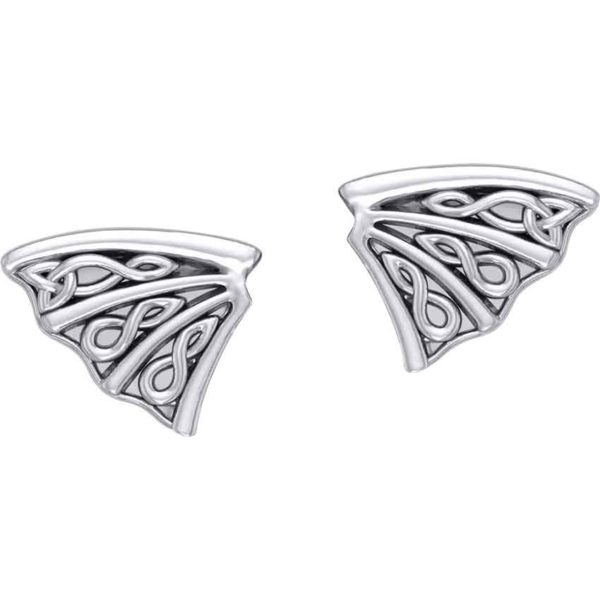 Celtic Dragon Wing Stud Earrings