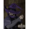 Split Leather Wikka Witch Hat - Purple
