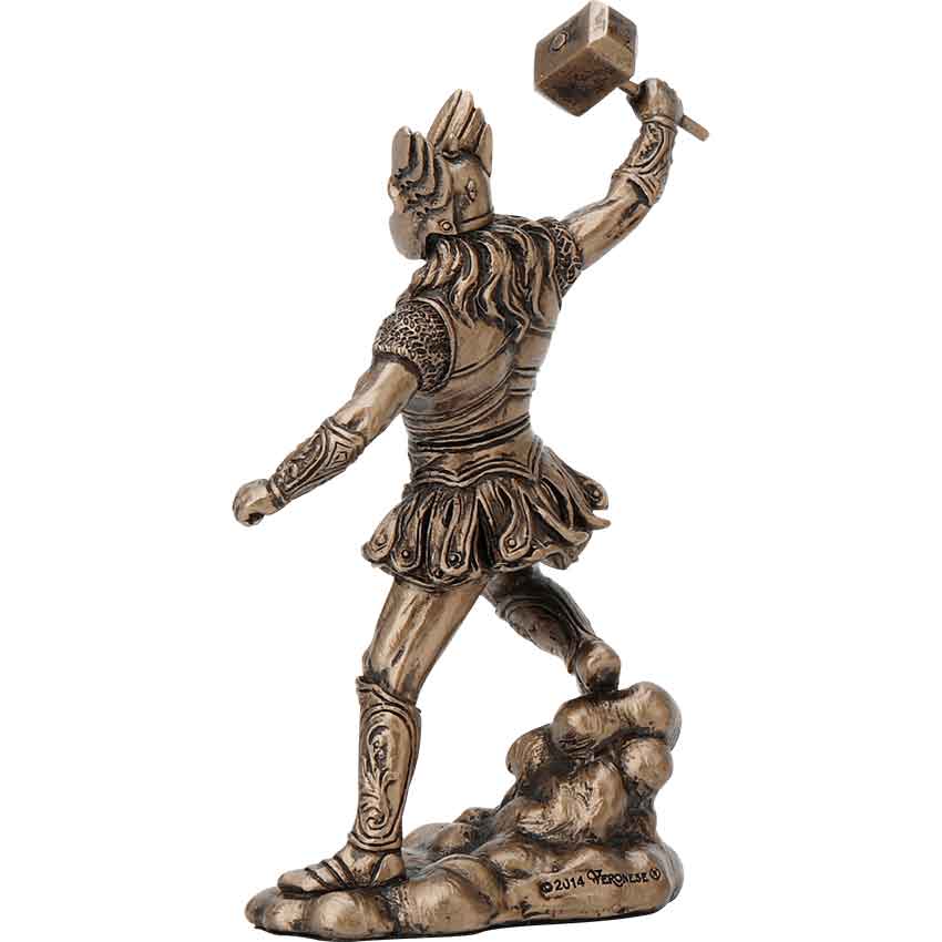 Viking God Thor Statue 7.75 Height Prince of Asgard Thundering