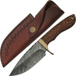 Celtic Knot Folded Steel Hunter Knife