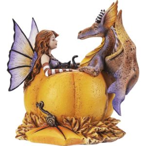 Halloween Hangout Fairy & Dragon Statue