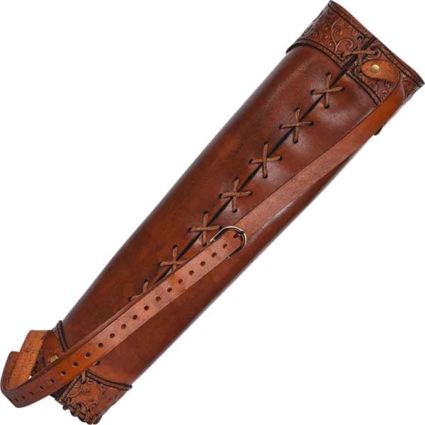 Elven Swirl Leather Quiver