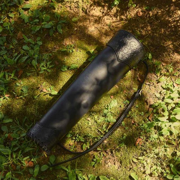 Elven Swirl Leather Quiver