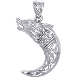 Wolf with Horn Viking Pendant