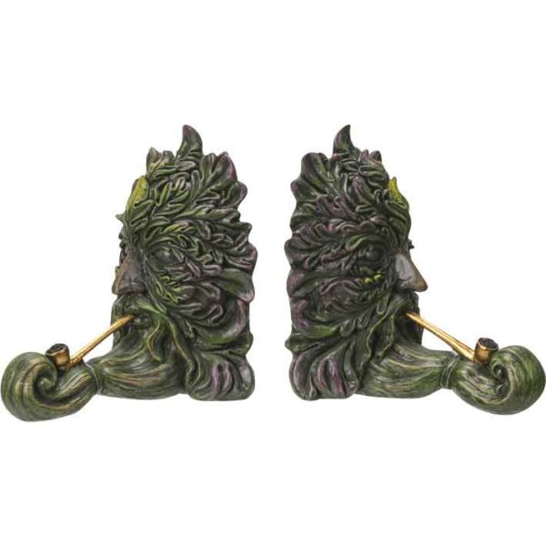 Smoking Greenman Bookend Set