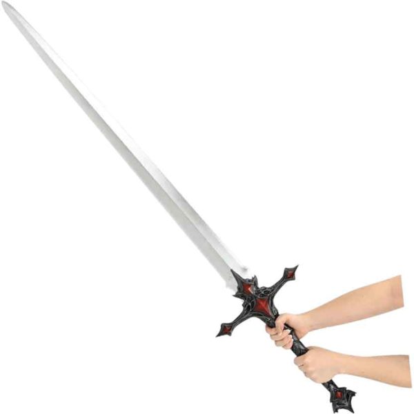 LARP Two-Handed Essessa's Sword - Carbon Silver/Red