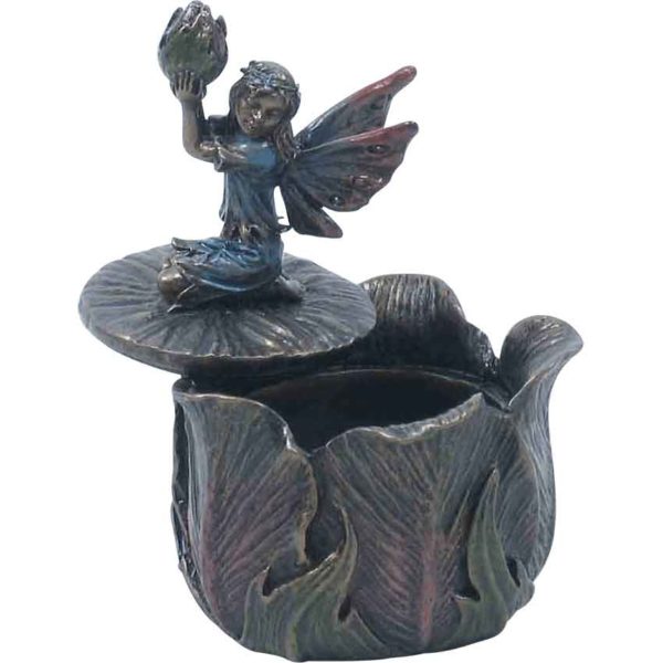 Fairy with Flower Bud Trinket Box