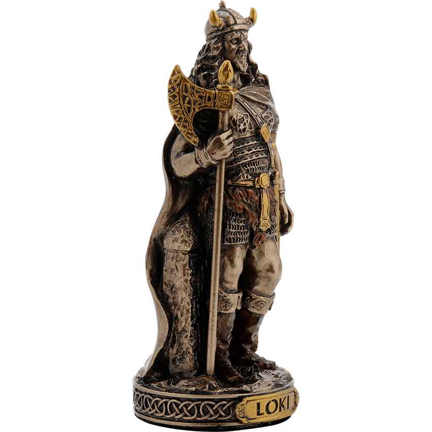 Bronze Loki Norse God Statue