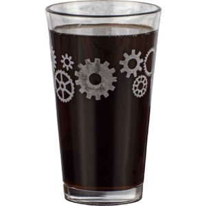 Steampunk Gears Drinking Glass