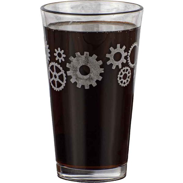 Steampunk Gears Drinking Glass