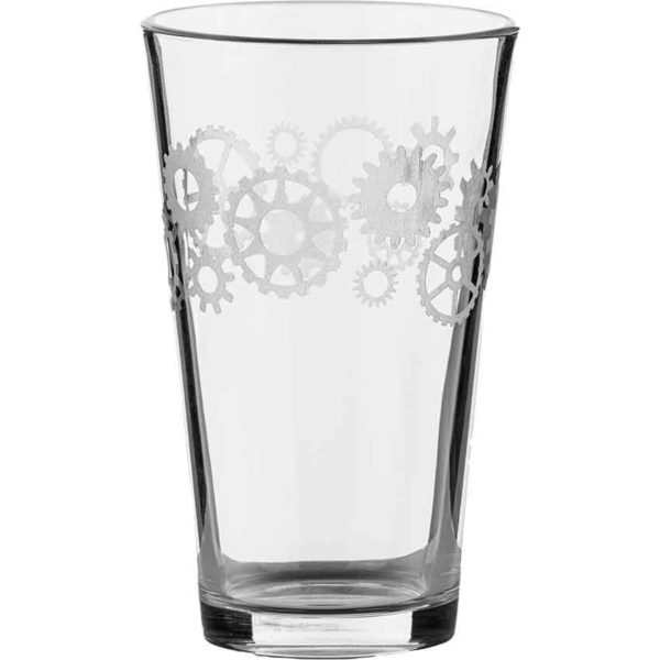 Steampunk Gears Drinking Glass