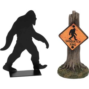 Sasquatch Silhouette Set - Halloween Village Accessories by Department 56