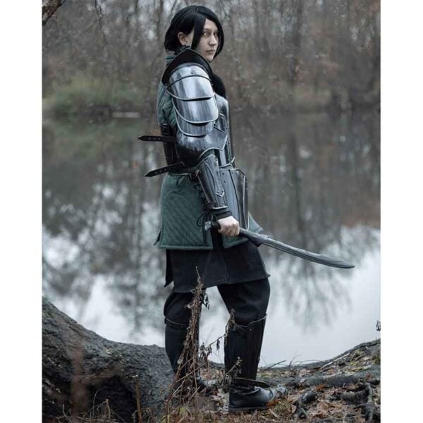 Katharina Blackened Steel Bracers